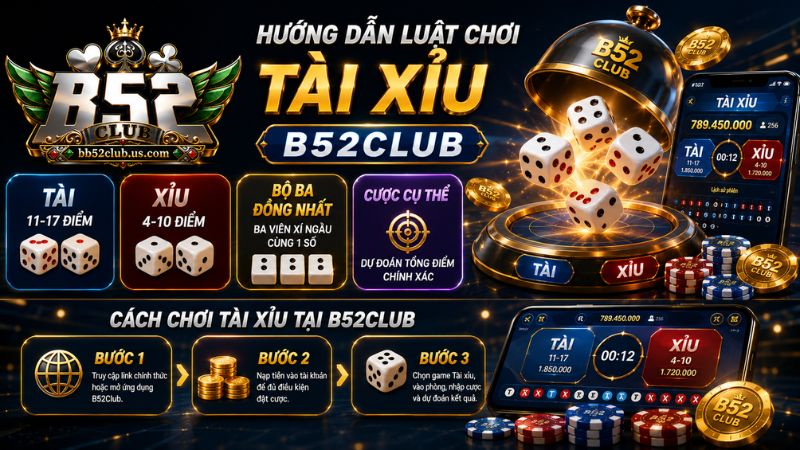 Chia sẻ luật và cách chơi tài xỉu B52Club dành cho người mới
