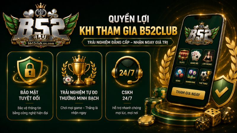 Những quyền lợi thành viên được hưởng khi tham gia B52Club