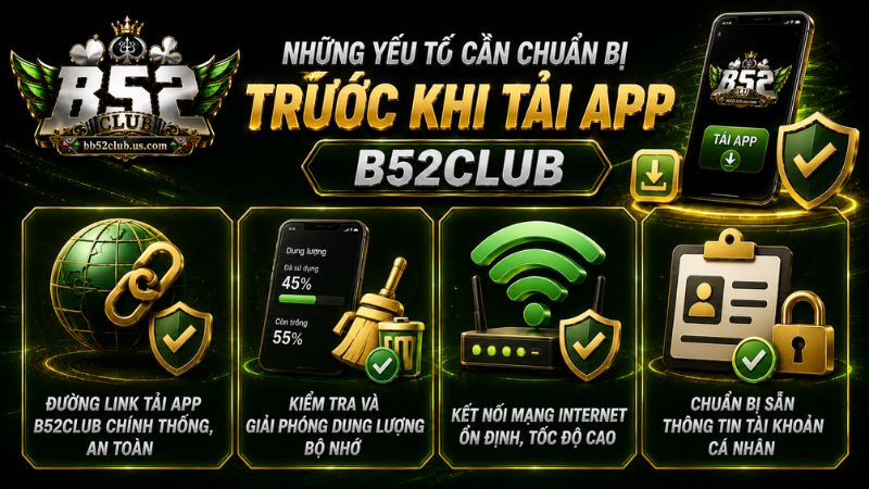 Những yếu tố cần chuẩn bị trước khi tải app B52Club